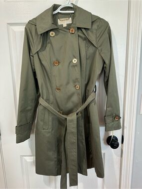 Michael Kors Trench Coat XS  - Classic Double-Breasted Belted Jacket